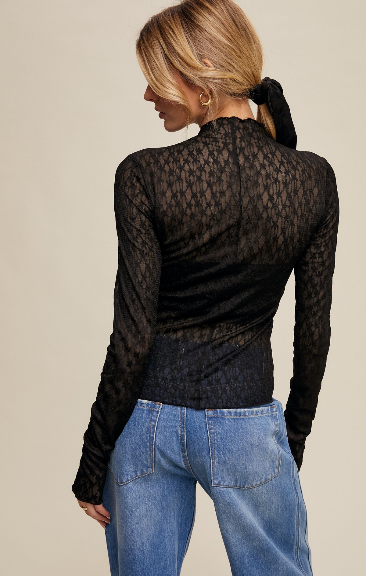 Delicate Lace See-Through Top