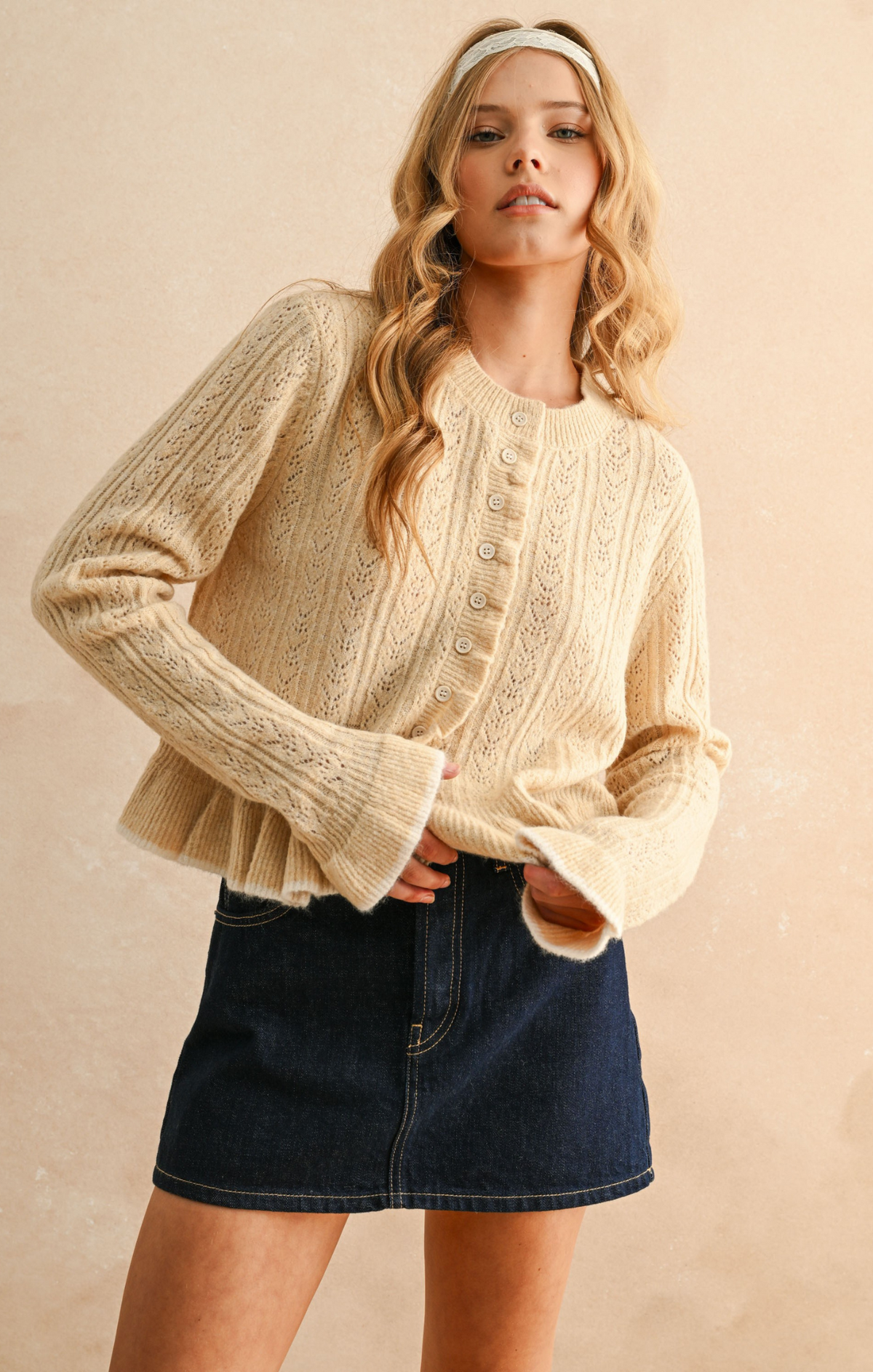 Ruffle Charm Cardigan