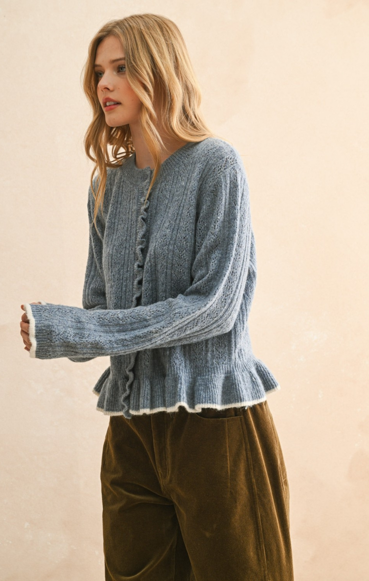 Ruffle Charm Cardigan