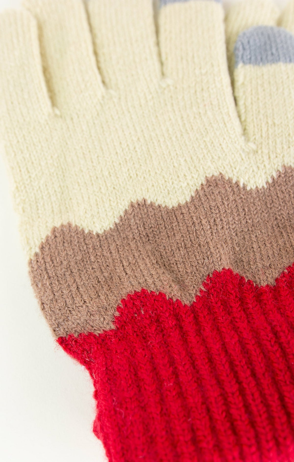 Wavy Colorblock Warm Gloves